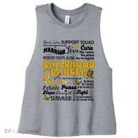Childhood Cancer Quote Cancer Awareness Women's Racerback Cropped Tank thumb 0