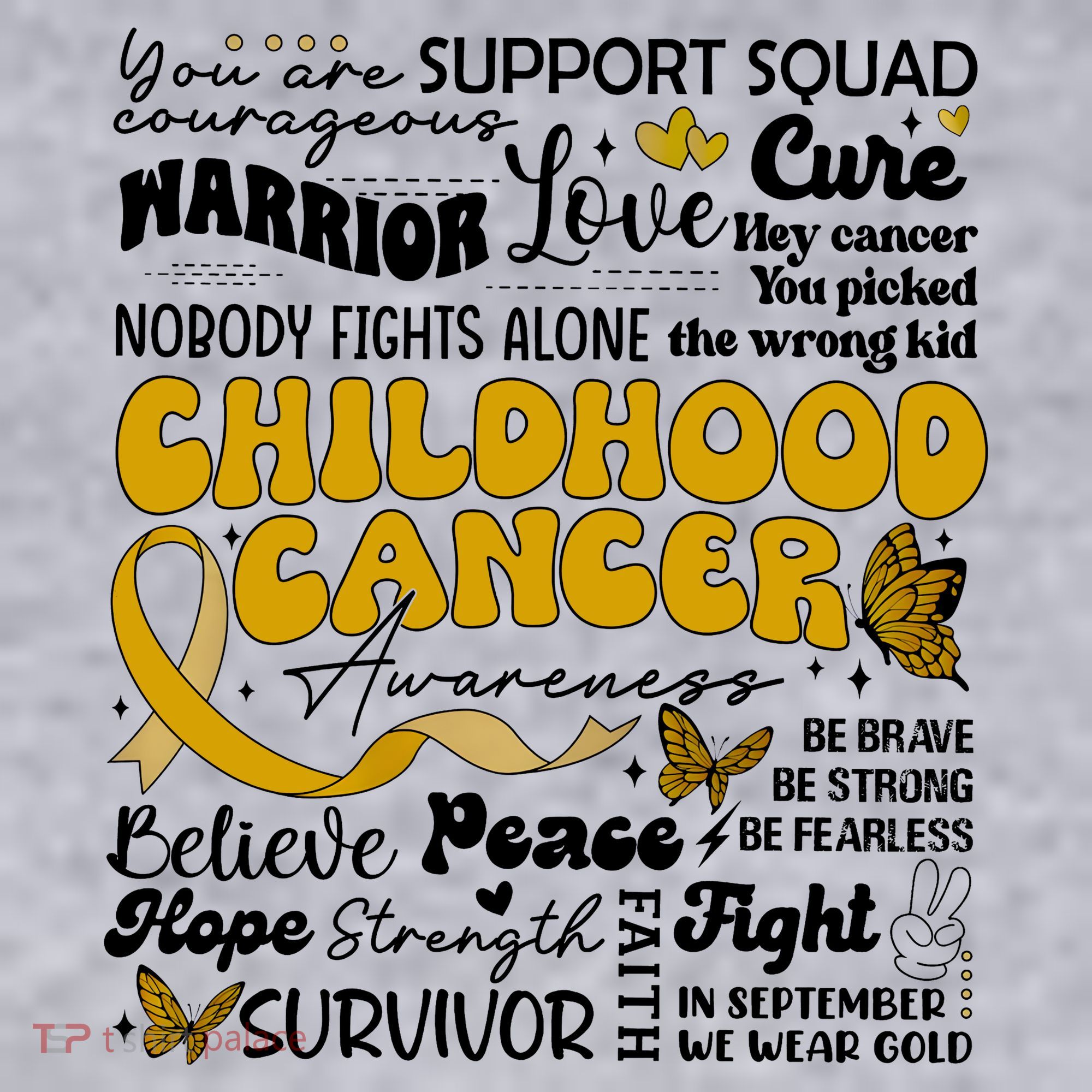 Childhood Cancer Quote Cancer Awareness Women's Racerback Cropped Tank