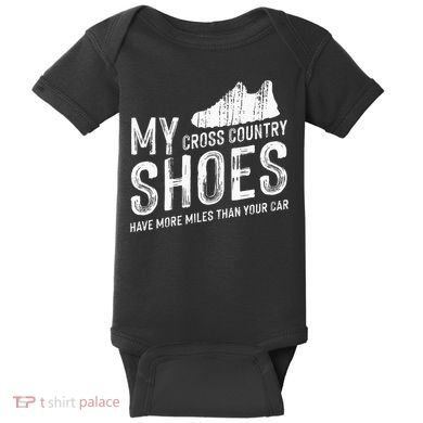 Cross Country Running XC Run Runner Baby Bodysuit