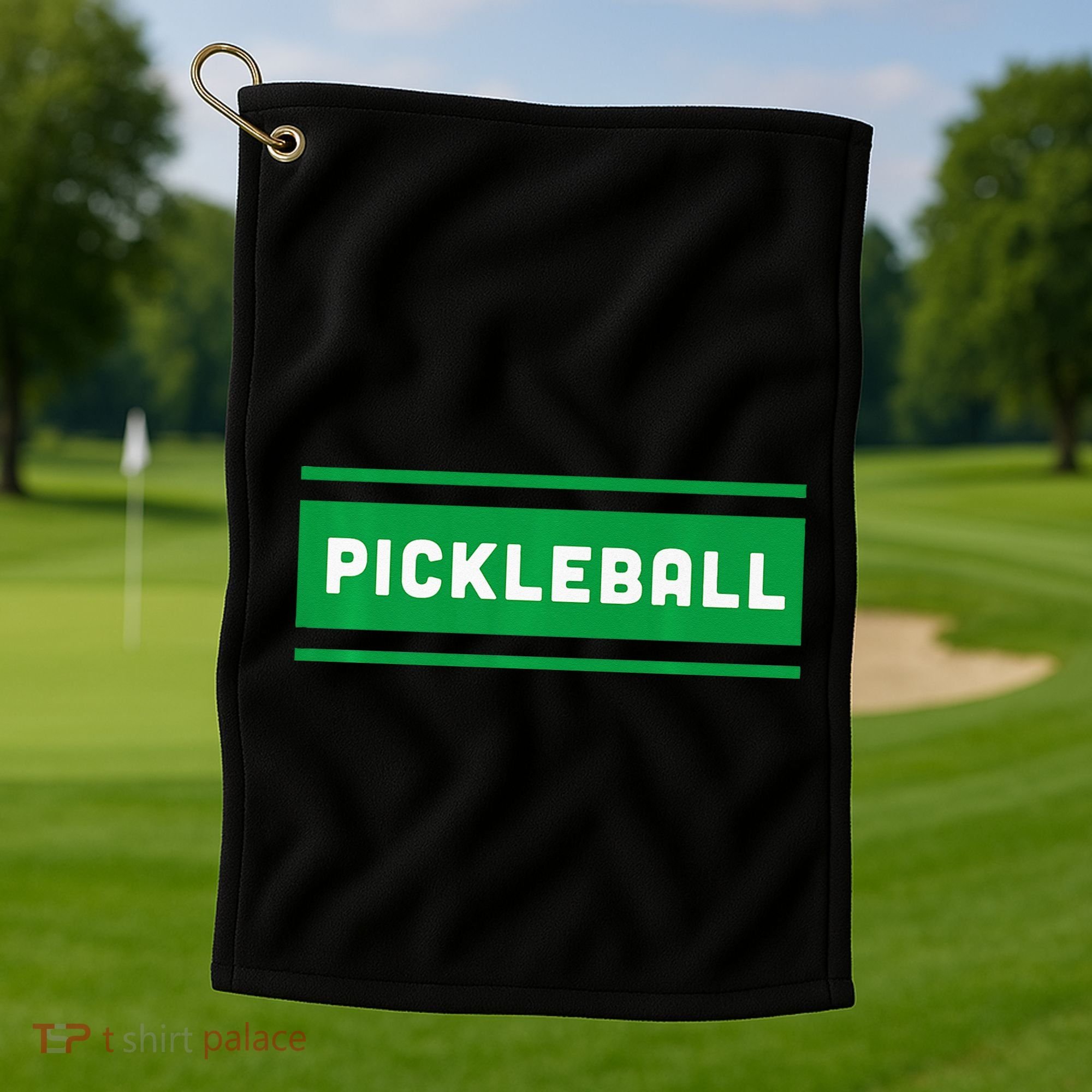 Classic Cool Retro Pickleball Golf Towel