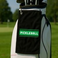 Classic Cool Retro Pickleball Golf Towel thumb 2