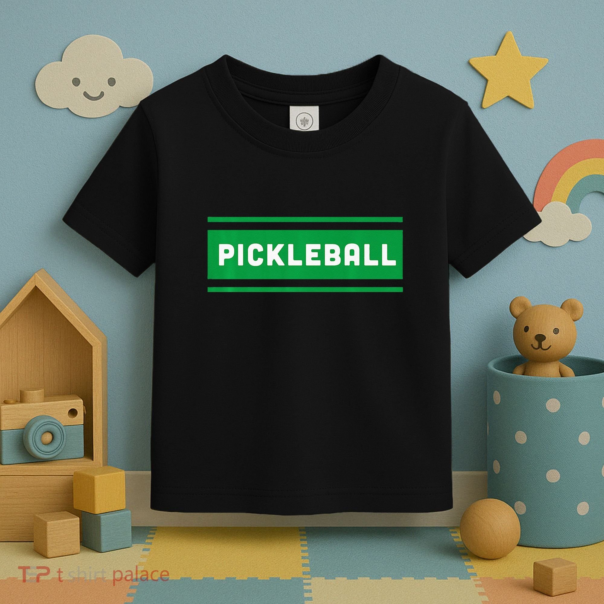 Classic Cool Retro Pickleball Toddler T-Shirt