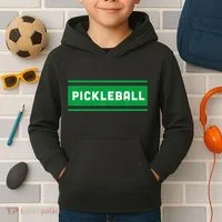 Classic Cool Retro Pickleball Kids Hoodie thumb 2