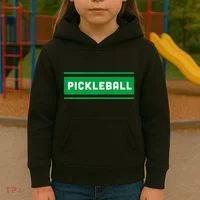 Classic Cool Retro Pickleball Kids Hoodie thumb 3