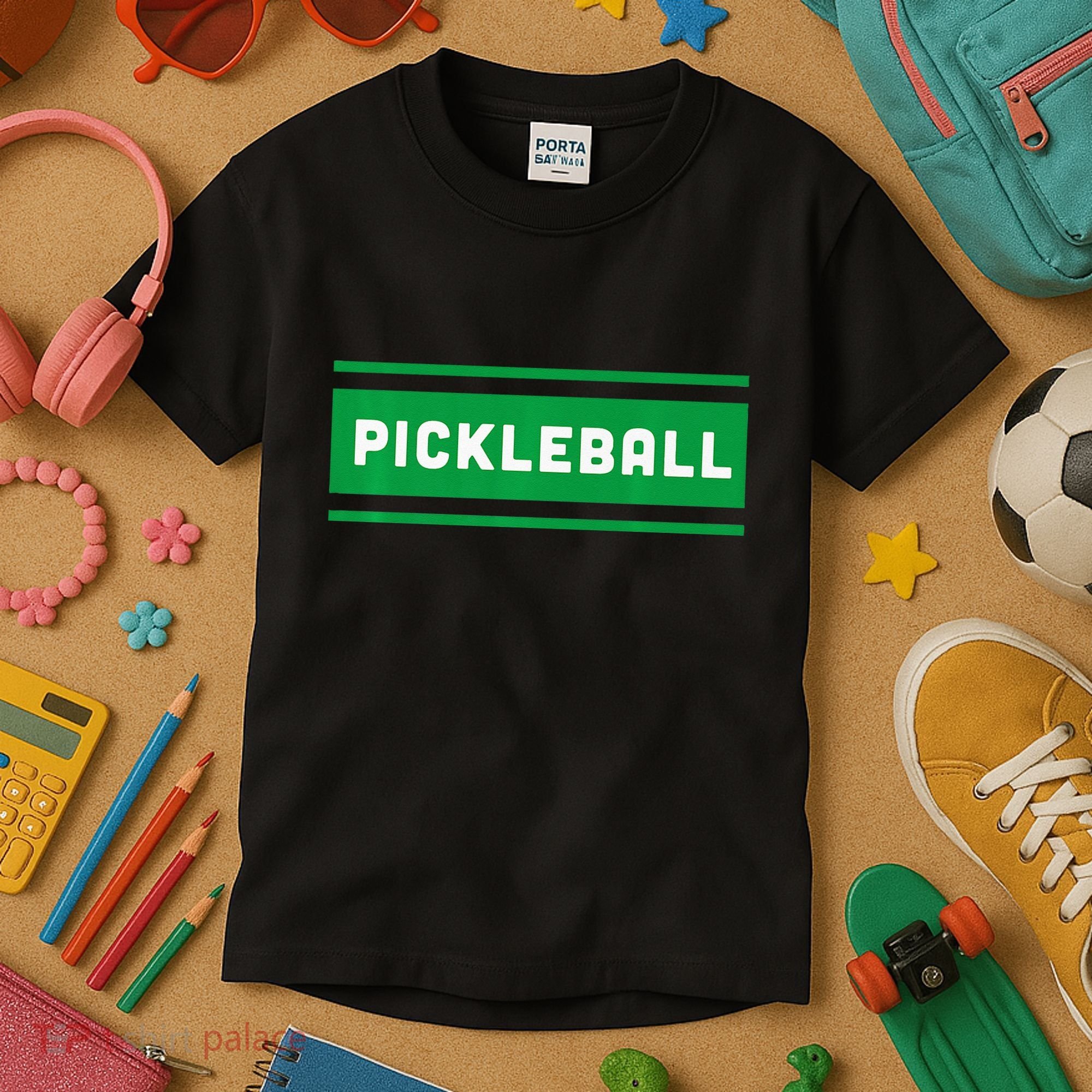 Classic Cool Retro Pickleball Kids T-Shirt