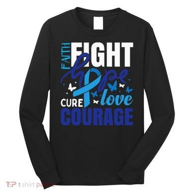 Colorectal Cancer Ribbon Long Sleeve Shirt