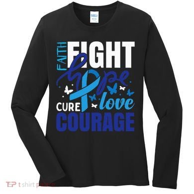 Colorectal Cancer Ribbon Women's Long Sleeve Shirt