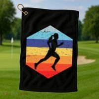 Cross Country Running Women Golf Towel thumb 1