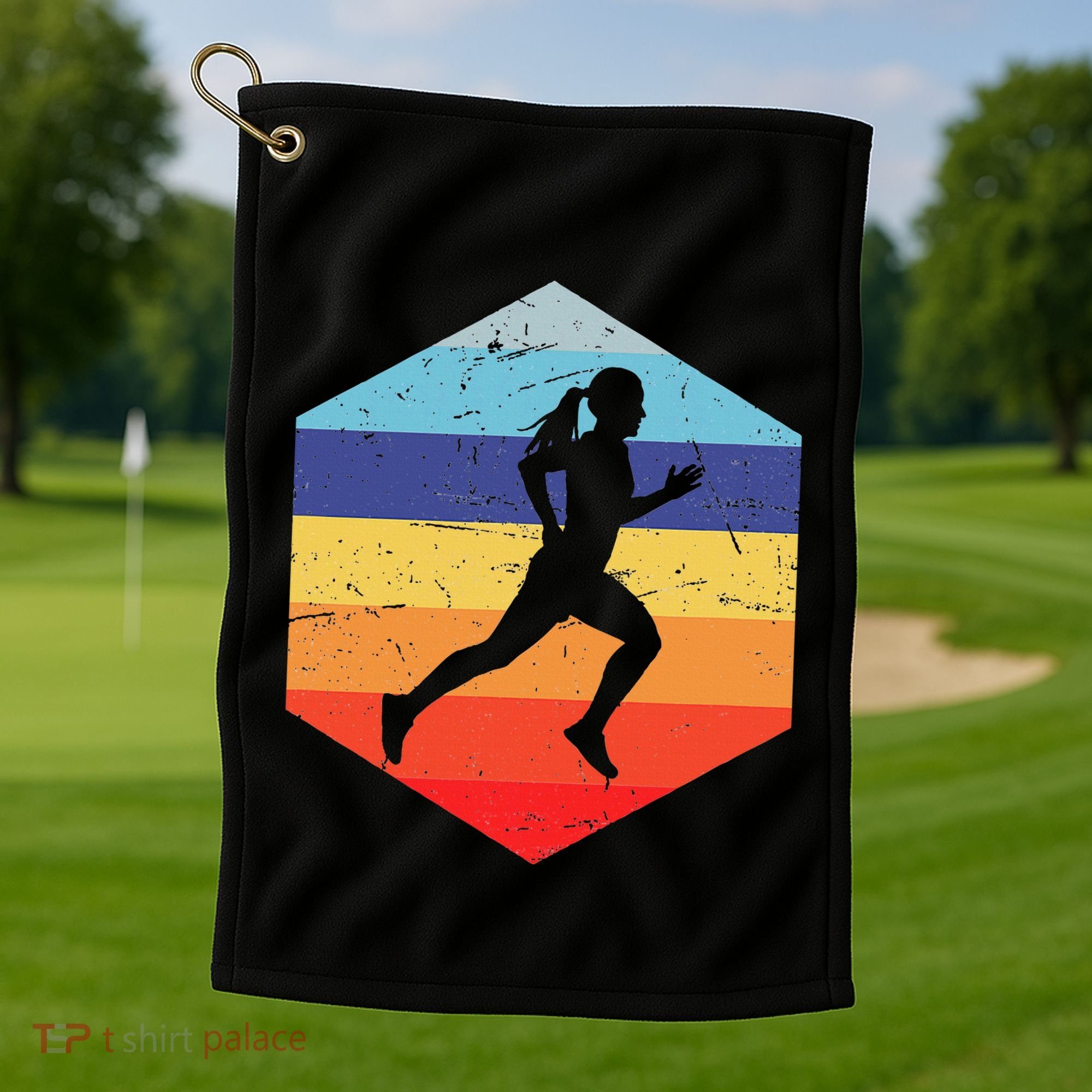 Cross Country Running Women Golf Towel