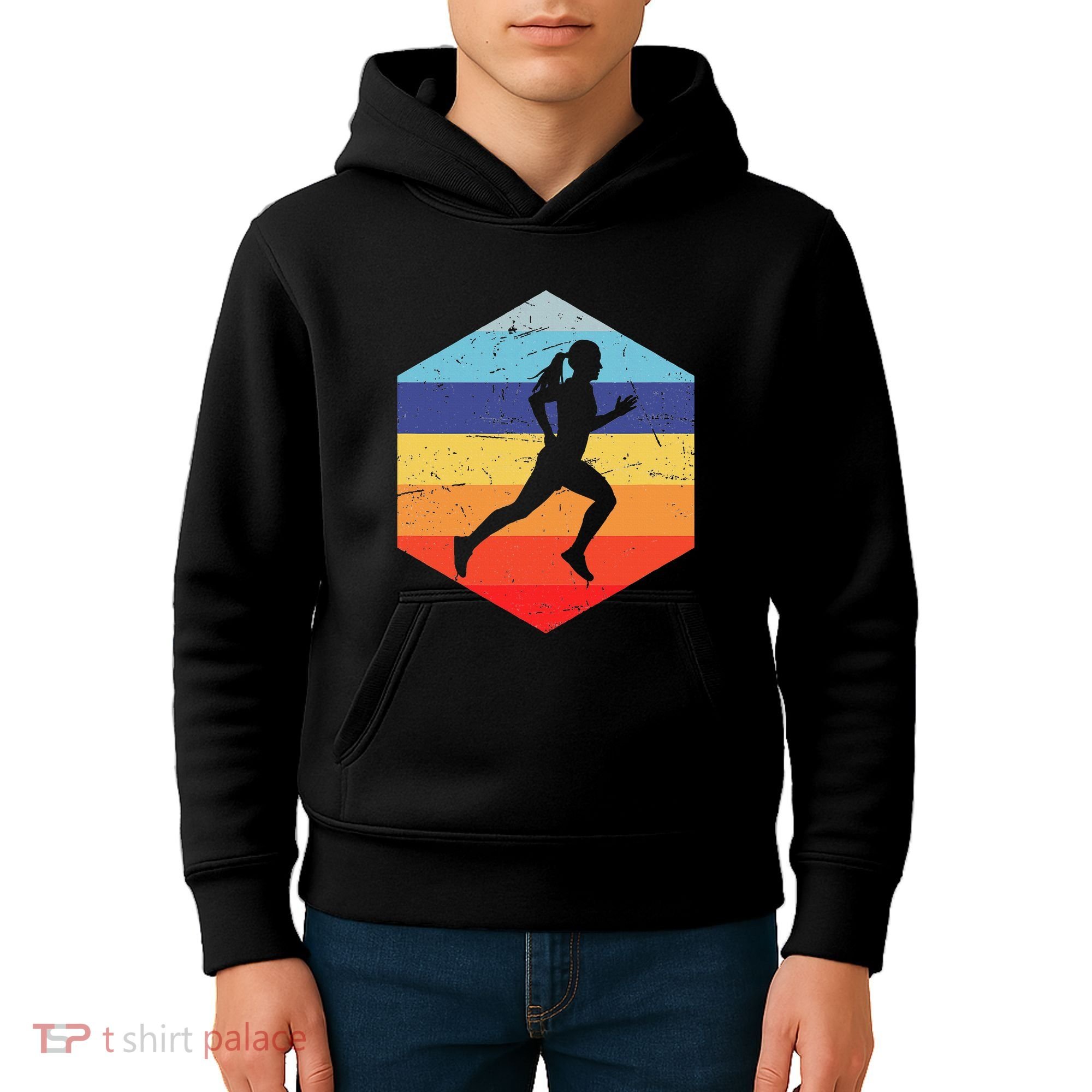 Cross Country Running Women Kids Hoodie