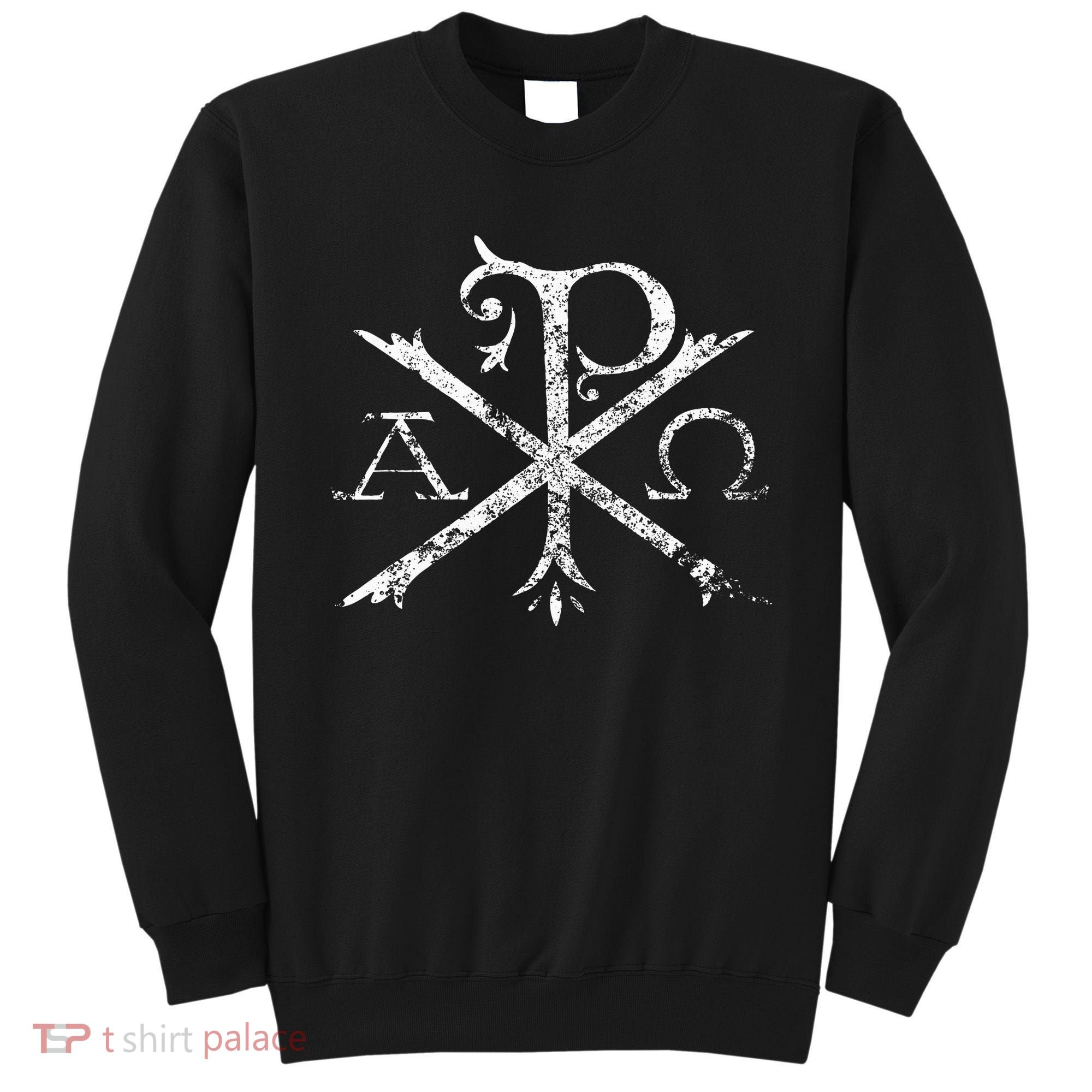 Christian Chi Rho Labarum Christogram Cross Faith Sweatshirt