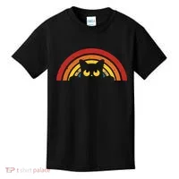 Cute Cat Rainbow Vintage Kids T-Shirt thumb 0