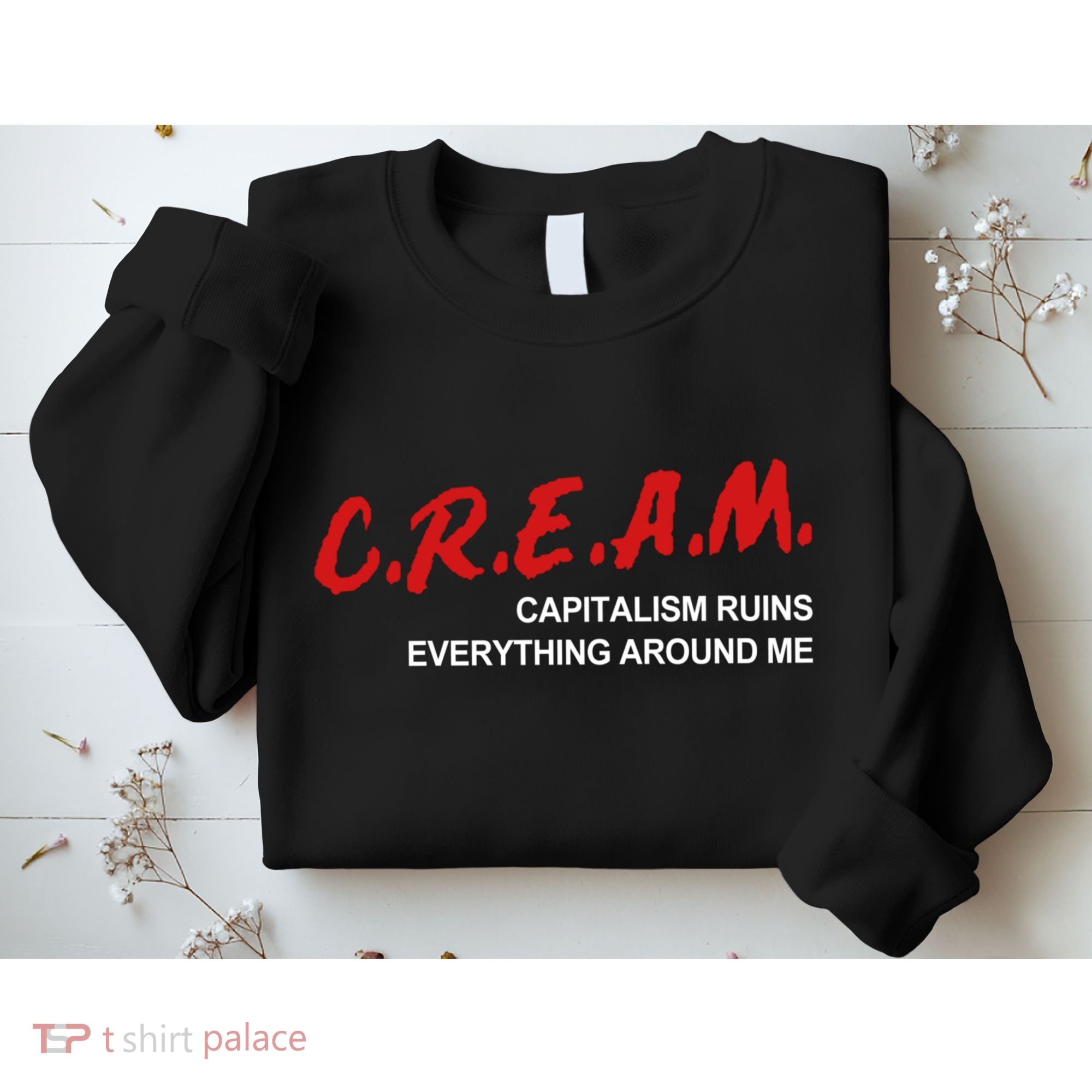 C.R.E.A.M Capitalism Ruins Everything Around Me Funny Sweatshirt