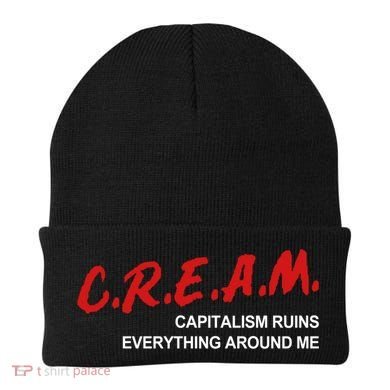 C.R.E.A.M Capitalism Ruins Everything Around Me Funny Beanie
