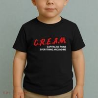 C.R.E.A.M Capitalism Ruins Everything Around Me Funny Toddler T-Shirt thumb 2