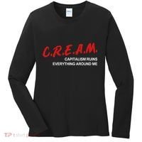 C.R.E.A.M Capitalism Ruins Everything Around Me Funny Women's Long Sleeve Shirt thumb 0