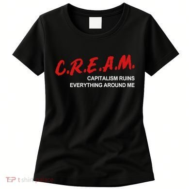 C.R.E.A.M Capitalism Ruins Everything Around Me Funny Women's T-Shirt