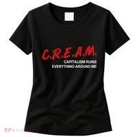 C.R.E.A.M Capitalism Ruins Everything Around Me Funny Women's T-Shirt thumb 0