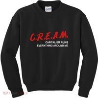 C.R.E.A.M Capitalism Ruins Everything Around Me Funny Kids Sweatshirt thumb 0