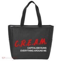 C.R.E.A.M Capitalism Ruins Everything Around Me Funny Tote Bag thumb 0