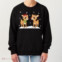 Cute Christmas Reindeers Women's Sweatshirt thumb 0