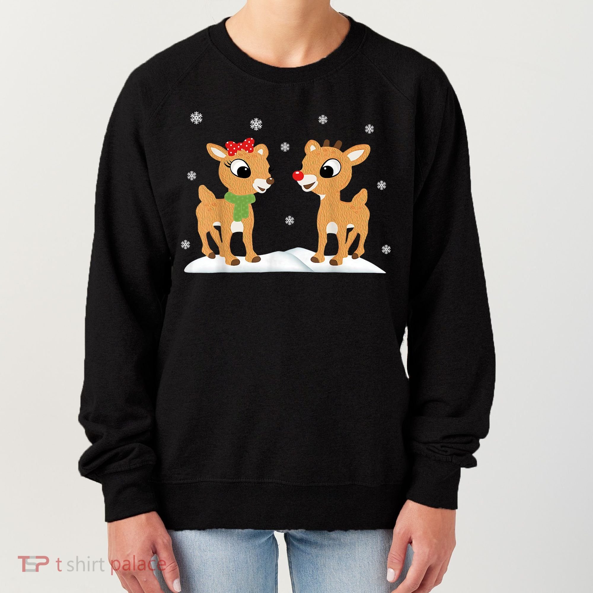 Cute Christmas Reindeers Women's Sweatshirt