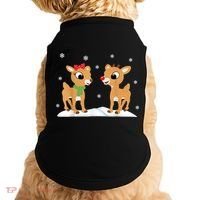 Cute Christmas Reindeers Doggie Tank thumb 0