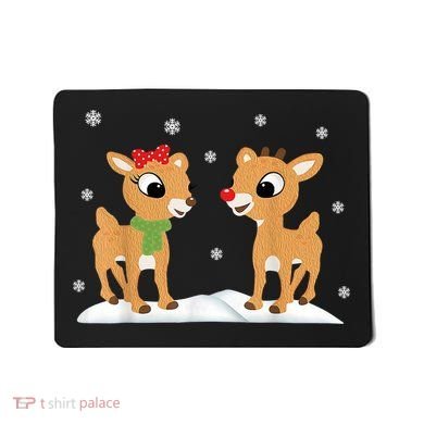 Cute Christmas Reindeers Mousepad