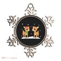 Cute Christmas Reindeers Ornament thumb 0