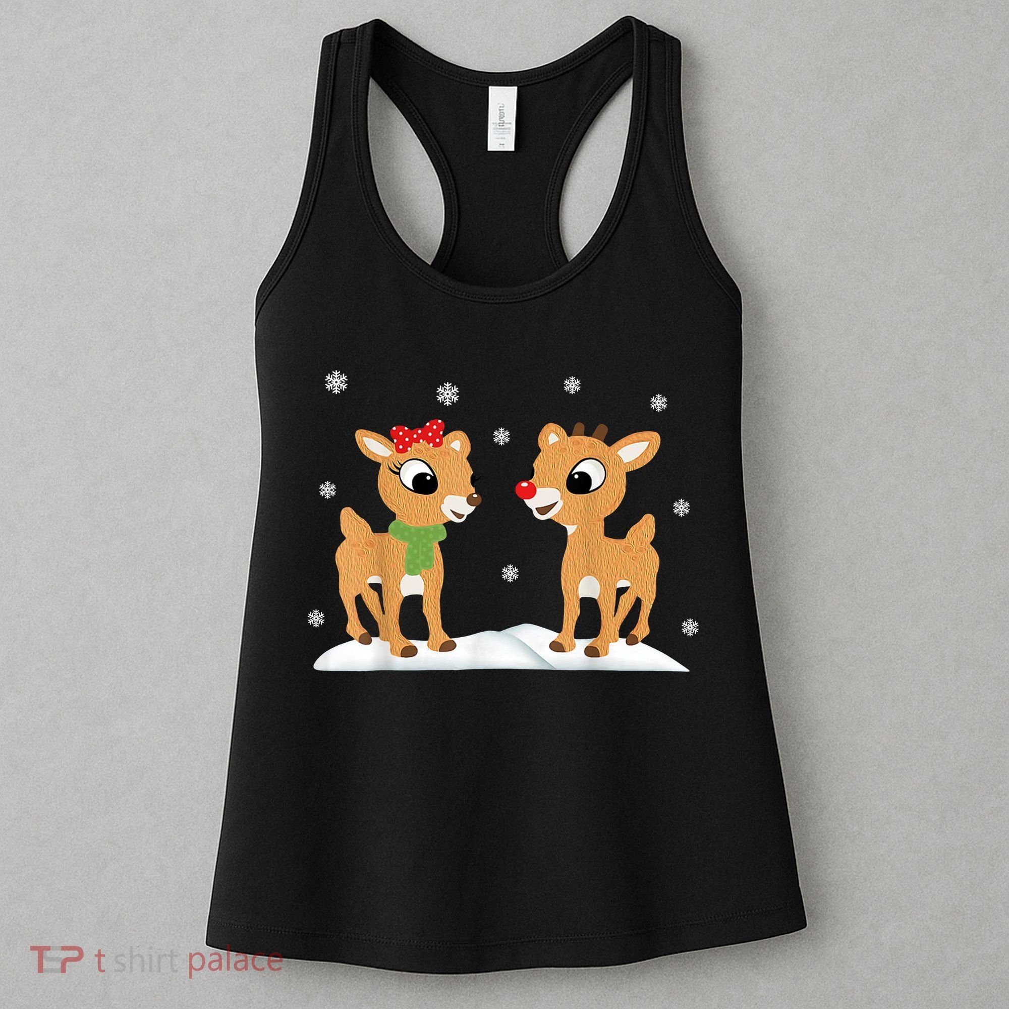 Cute Christmas Reindeers Women's Tank Top