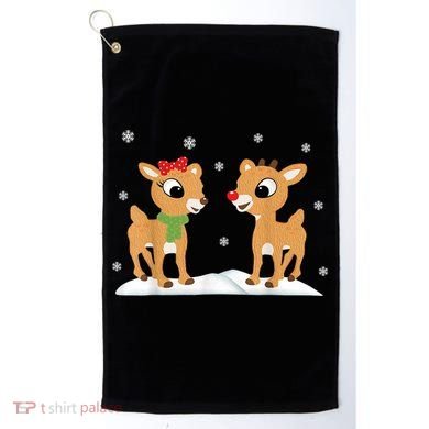 Cute Christmas Reindeers Golf Towel