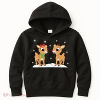 Cute Christmas Reindeers Kids Hoodie thumb 0