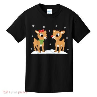 Cute Christmas Reindeers Kids T-Shirt