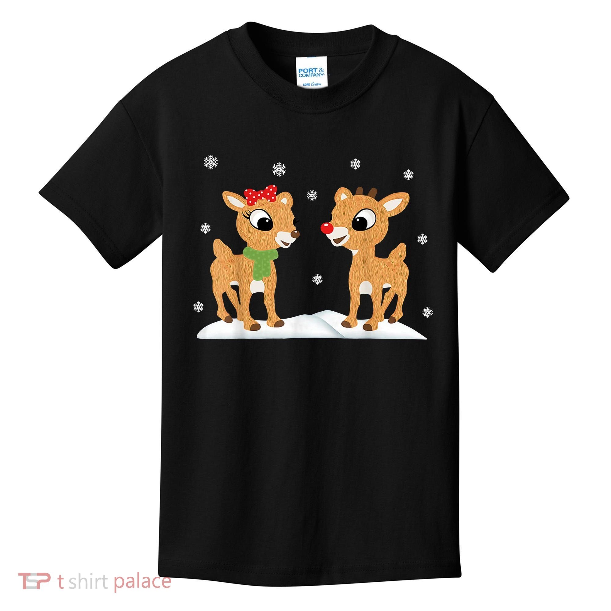 Cute Christmas Reindeers Kids T-Shirt
