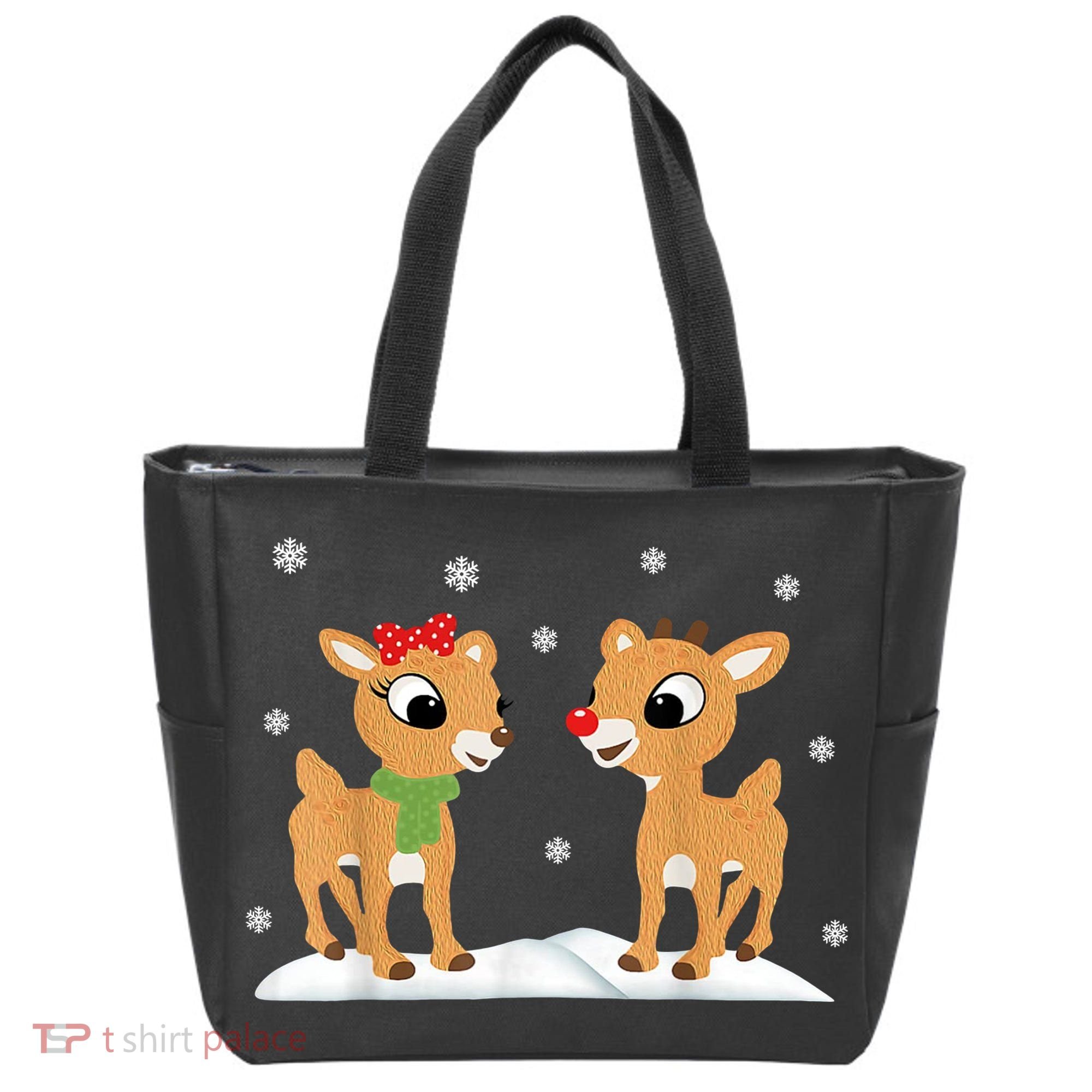 Cute Christmas Reindeers Tote Bag