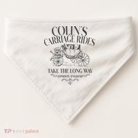 Colins Carriage Rides Take The Long Way USA-Made Doggie Bandana thumb 0