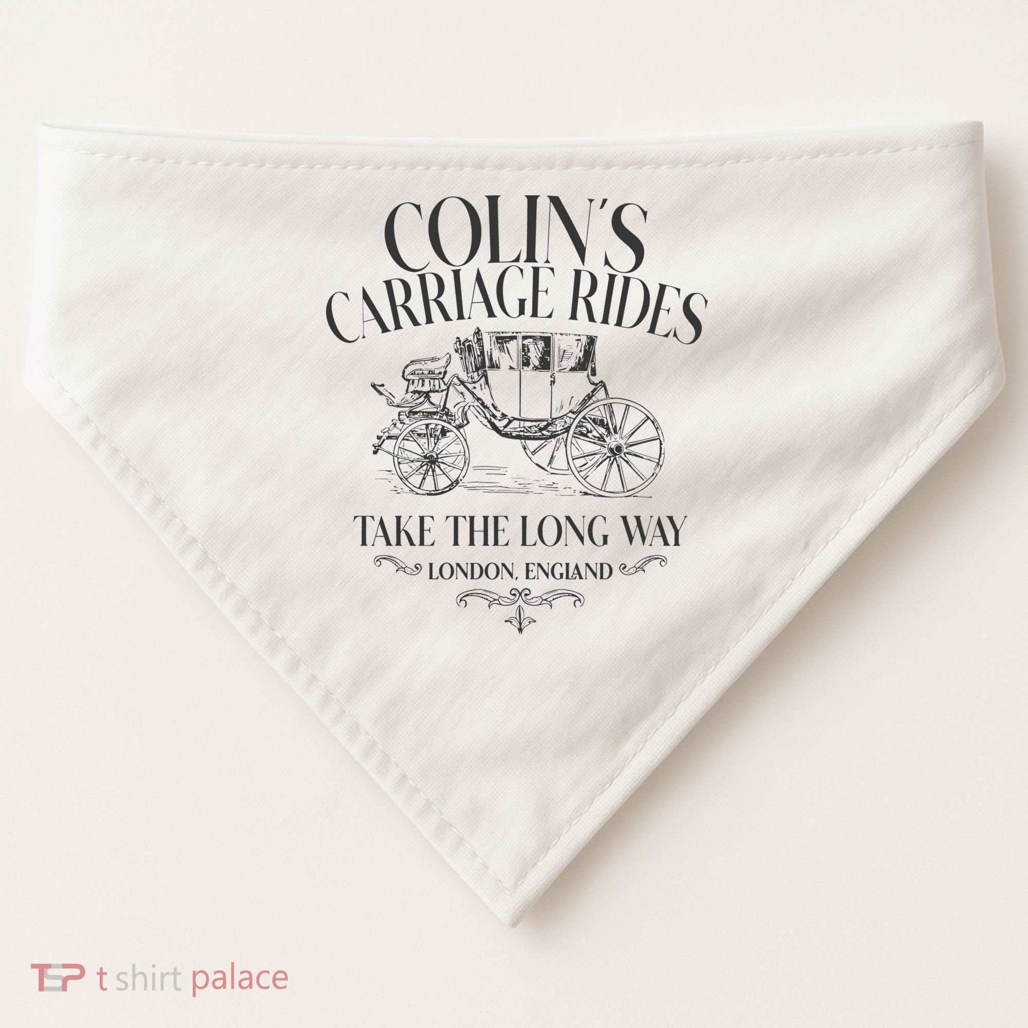 Colins Carriage Rides Take The Long Way USA-Made Doggie Bandana