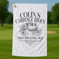 Colins Carriage Rides Take The Long Way Golf Towel thumb 1