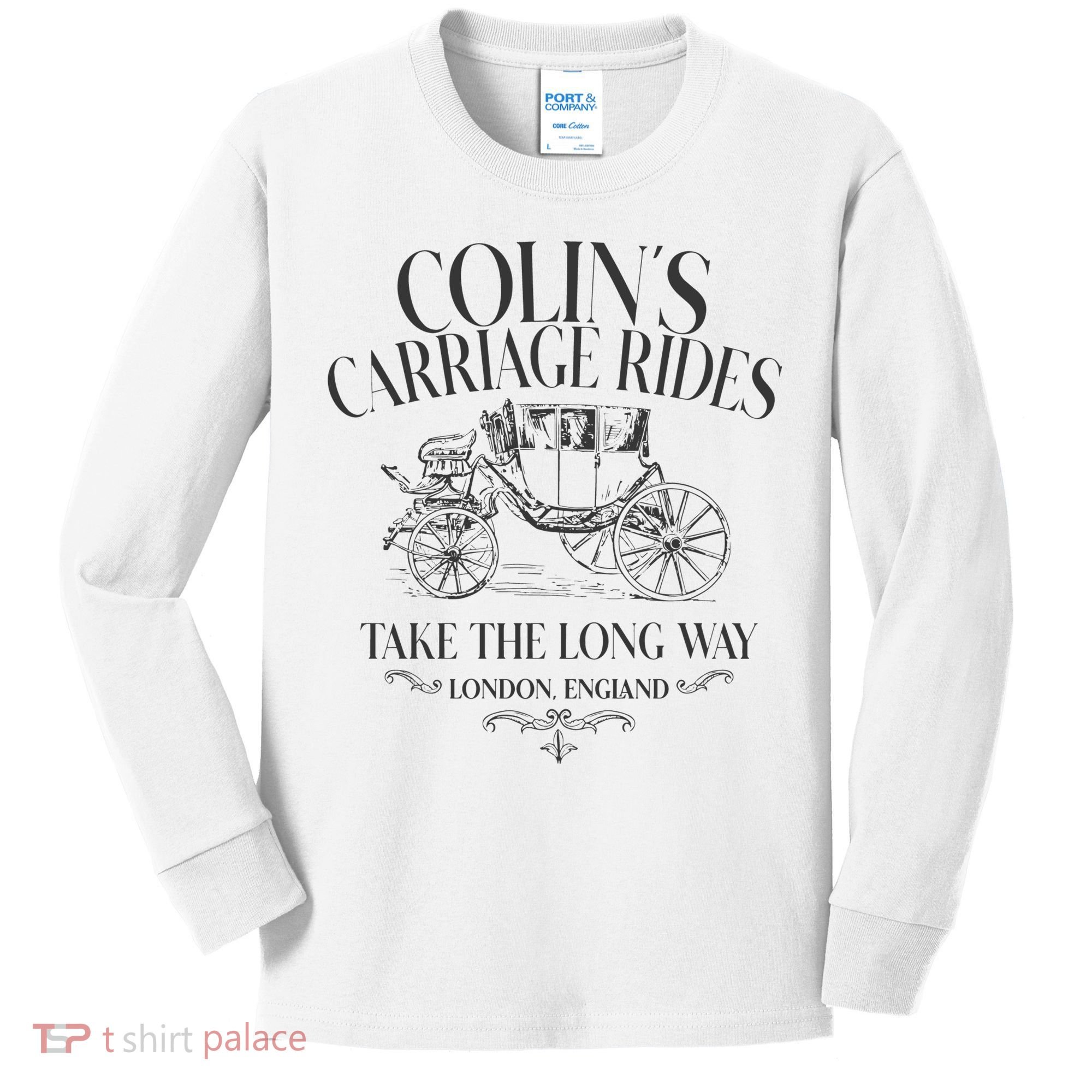 Colins Carriage Rides Take The Long Way Kids Long Sleeve Shirt