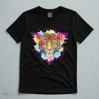 Cool Cute Retro 80s Watercolor Tiger T-Shirt thumb 5