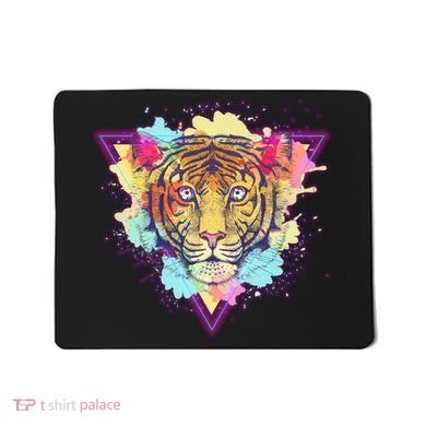 Cool Cute Retro 80s Watercolor Tiger Mousepad