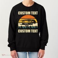 Custom Camper Rv Camping Road Trip Personalize Text Women's Sweatshirt thumb 0