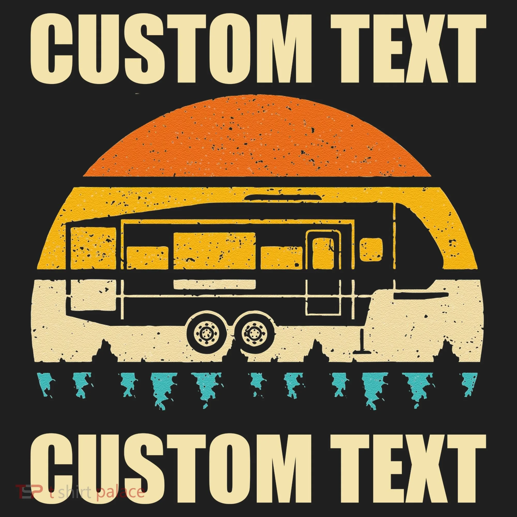Custom Camper Rv Camping Road Trip Personalize Text Women's Sweatshirt