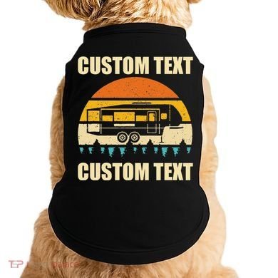 Custom Camper Rv Camping Road Trip Personalize Text Doggie Tank