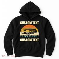 Custom Camper Rv Camping Road Trip Personalize Text Hoodie thumb 0