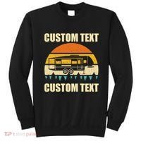 Custom Camper Rv Camping Road Trip Personalize Text Sweatshirt thumb 0