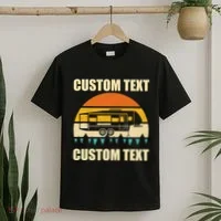 Custom Camper Rv Camping Road Trip Personalize Text T-Shirt thumb 2