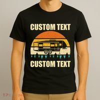 Custom Camper Rv Camping Road Trip Personalize Text T-Shirt thumb 3