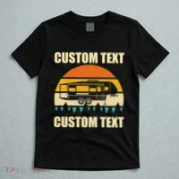 Custom Camper Rv Camping Road Trip Personalize Text T-Shirt thumb 5