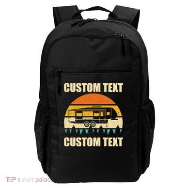 Custom Camper Rv Camping Road Trip Personalize Text Backpack